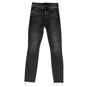 MOTHER The Stunner Ankle Fray Jeans Friday The 13th Wash High Rise Skinny 24